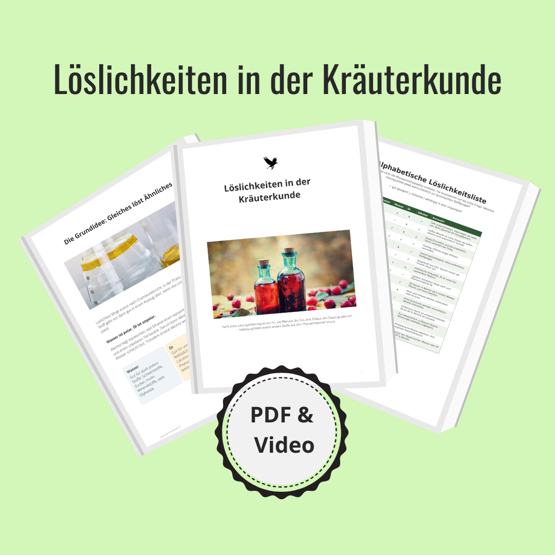 Löslichkeiten in der Kräuterkunde